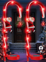 Load image into Gallery viewer, LED Solar Sign Light Christmas Decoration Candy Cane
