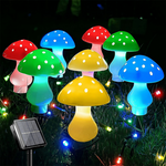 Load image into Gallery viewer, 8pcs LED Solar Mushroom Light
